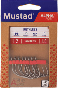 Hameçons AlphaPoint Simples Ruthless Eyed Mustad
